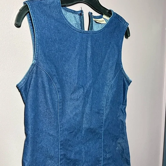 Expressions Classic Blue Denim Midi Dress - Picture 3 of 6